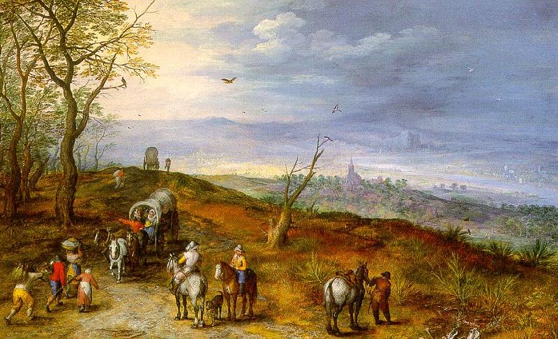 Jan Brueghel Wayside Encounter oil painting image